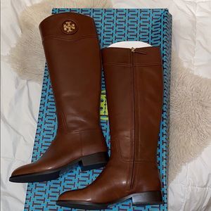 Tory Burch Ashlynn Riding Boots- Almond